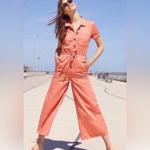 Madewell Cropped Wide Leg Button-Up Jumpsuit 8